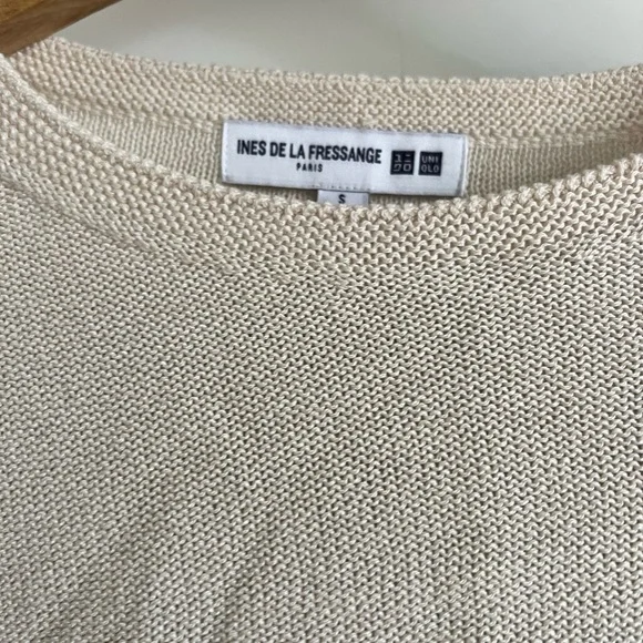 Boat neck linen blend striped sweater - Picture 3 of 3